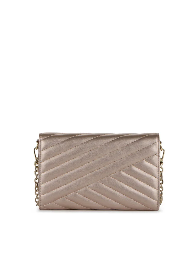Vincci Women Quilted Shoulder Bag With Chain detail