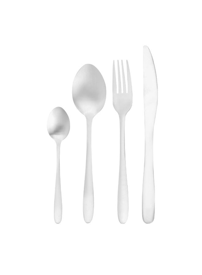 Royalford 16-Piece Supreme Stainless Steel Cutlery Set | Includes 4 Table Knives, 4 Forks, 4 Tablespoons, 4 Teaspoons, Stylish and Light-Weight, 100% Food-Grade, Dishwasher Safe | Ideal for Dining Tab