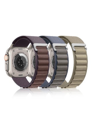3 Pack for Apple Watch Alpine Loop Band 49mm 45mm 44mm 42mm , Adjustable Metal C-Hook,  Nylon Woven Sport Strap for iWatch Series Ultra/8/7/SE/6/5/4/3/2/1 Multicolor - pzsku/Z7A956FB49F2275E162F5Z/45/1746184451/f3b3059d-762b-4489-81ca-d462af0c8372