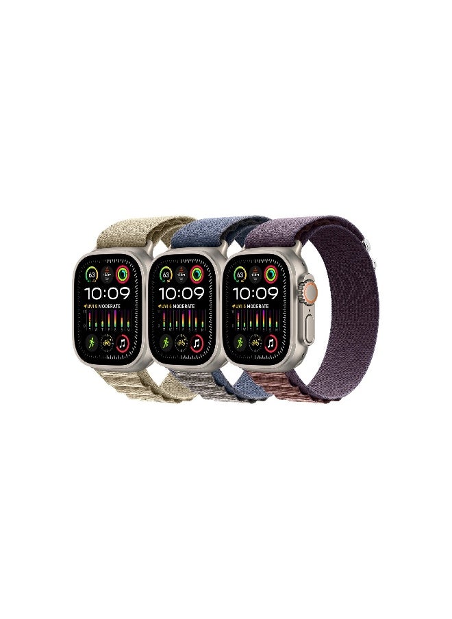NIBEMINENT - 3 Pack for Apple Watch Alpine Loop Band 49mm 45mm 44mm 42mm , Adjustable Metal C-Hook,  Nylon Woven Sport Strap for iWatch Series Ultra/8/7/SE/6/5/4/3/2/1 Multicolor - Image 1
