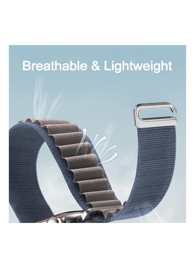 NIBEMINENT - 3 Pack for Apple Watch Alpine Loop Band 49mm 45mm 44mm 42mm , Adjustable Metal C-Hook,  Nylon Woven Sport Strap for iWatch Series Ultra/8/7/SE/6/5/4/3/2/1 Multicolor - Image 1