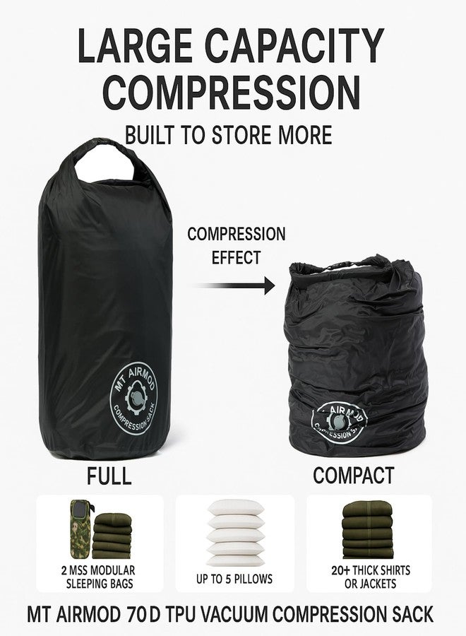 MT 70D eVac Compression Sack 38L – Ultralight Waterproof Dry Bag with Air Valve | Roll Top Floating Stuff Sack for Camping, Hiking, Boating & Travel - Image 2