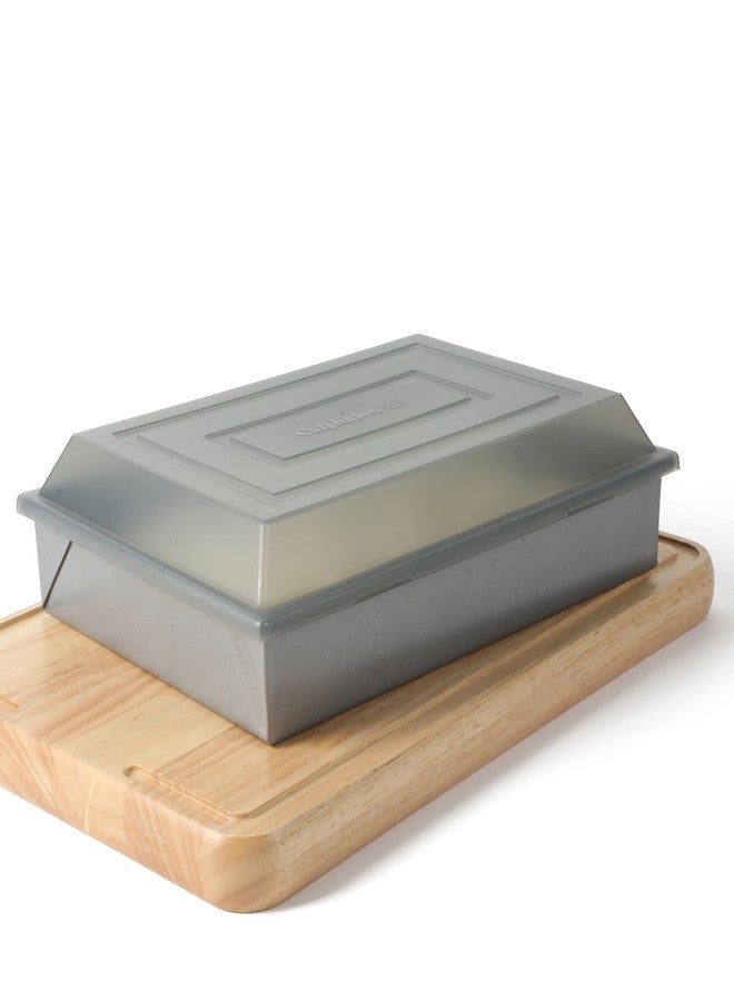 كالفالون قالب كيك كاليفالون تايتان التجاري عالي الجودة مصنوع من الألومنيوم الطبيعي، خالٍ من مادة PFA، غير لاصق، مقاس 13 × 9 بوصة مع غطاء - Image 5