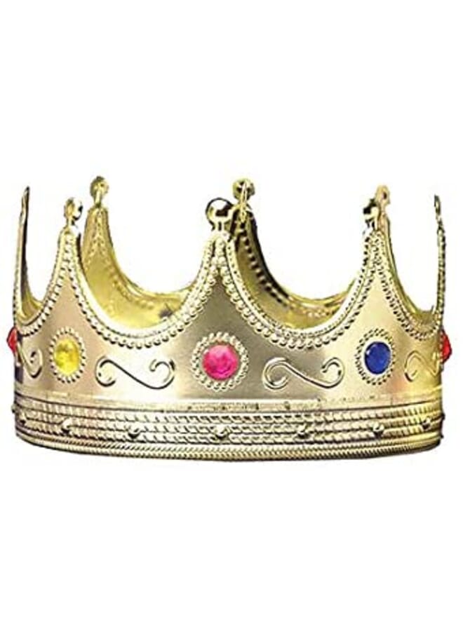 Party Time1 Piece Gold King Crown For All Themed Parties Events And Occasions - Image 2