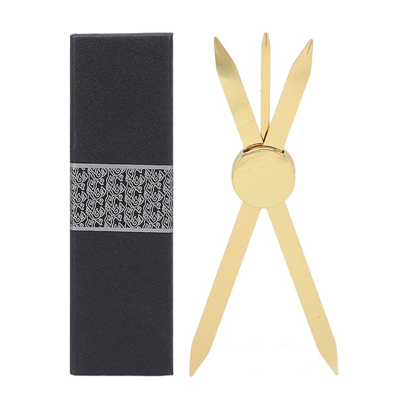 Sonew Adjustable Eyebrow Ruler Stainless Steel Eyebrow Positioning Makeup Measuring Tool Gold