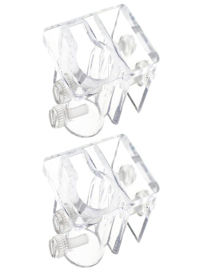 TAODAN 2PCS Acrylic Aquarium Hose Retention Bracket 57x40x35mm Fish Tank Hose Fixing Clamp for Securing Pump Pipe - Image 1
