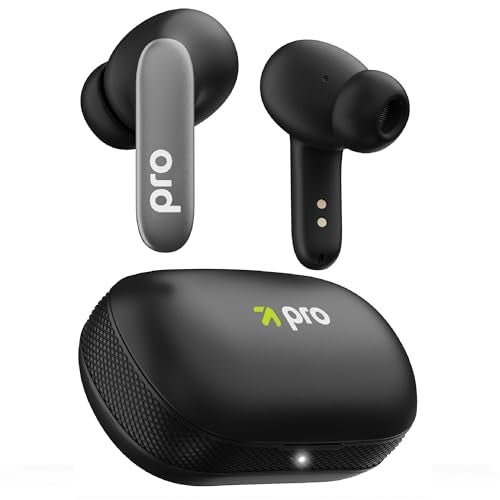 GOBOULT Y1 Pro Ear Buds Wireless 60H Playtime, 4 Mics Calling, 45ms Low Latency Gaming, Made in India,13mm Bass Driver Earbuds Buds TWS Bluetooth Wireless Earphone (Jet Black) - Image 1