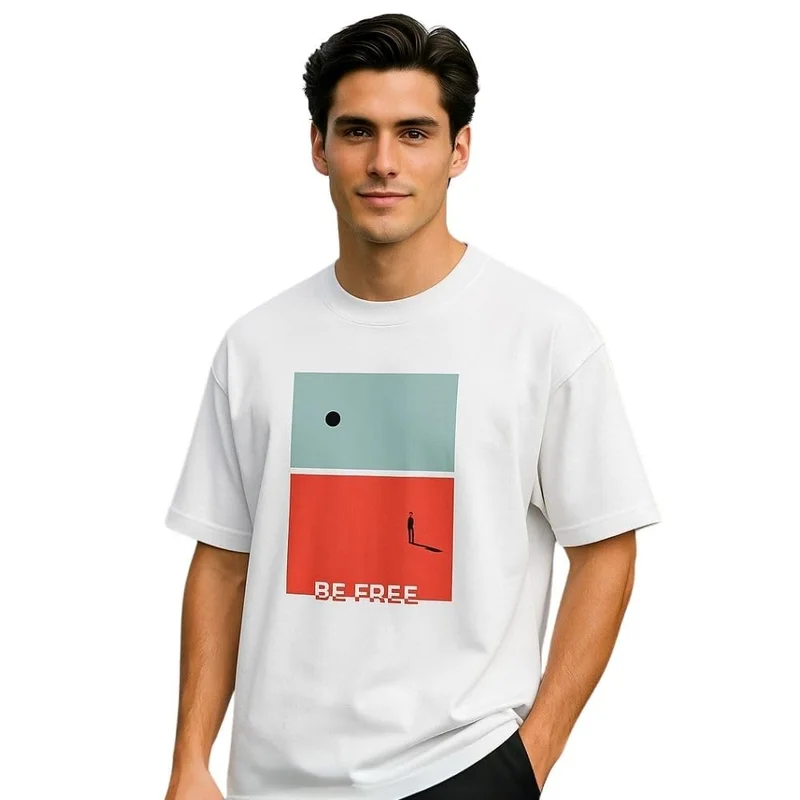 Men's Graphic Print Oversized Fit T-Shirt