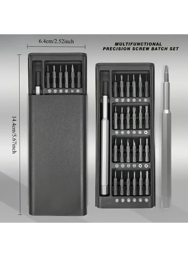 25 In 1 Black Precision Screwdriver Set Multifunctional Repair Tool Durable Aluminum Alloy - Image 3