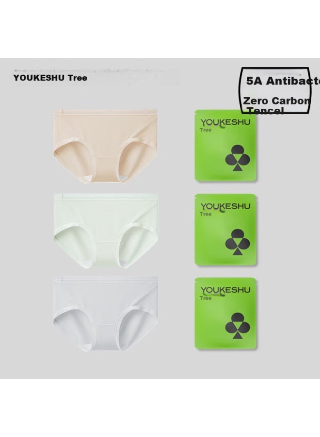 Youkeshu Ice Silk Women's Underwear, Autumn And Winter Season, 5a Antibacterial Waist, New Style For Young Women, Polylactic Acid Bacteria Triangle Shorts - Image 1