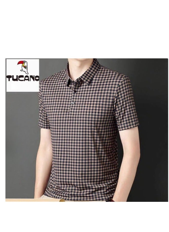 Tucano - Men's Ice Silk Short Sleeved T-Shirt POLO Shirt - Image 1