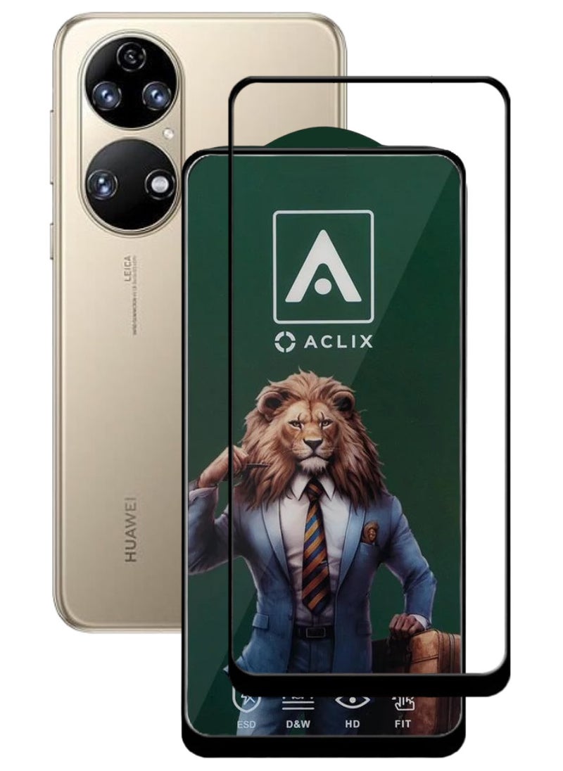 ACLIX Antistatic ESD Dustproof Premium Quality High Definition Tempered Glass Screen Protector Designed For Huawei P50 - Image 1