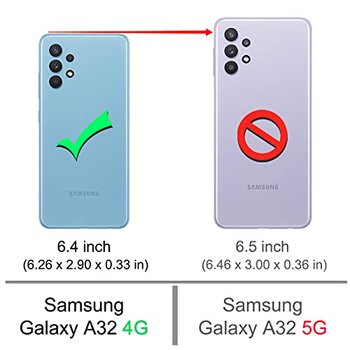 Osophter for Galaxy A32 4G Case,Samsung A32 4G Case with Screen Protector Shock-Absorption Flexible TPU Rubber Protective Cell Phone Cover for Samsung Galaxy A32 4G 6.4"(Navy Blue) - Image 2