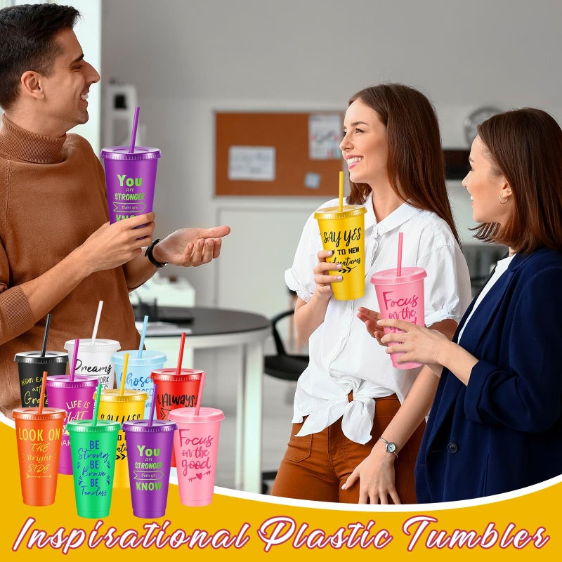 Uiifan 30 Pcs Inspirational Cups Bulk Appreciation Gifts for Employee Coworker Staff Team Thank You Gifts, Office Prizes for Adults Work Party Favors, Associates, Giveaways (Bright Color) - Image 5