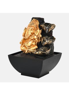 SPLICE SPLICE Polyresin Ganesha Water Fountain with LED Lights Ideal for Pooja Room Home Decoration  - Image 4