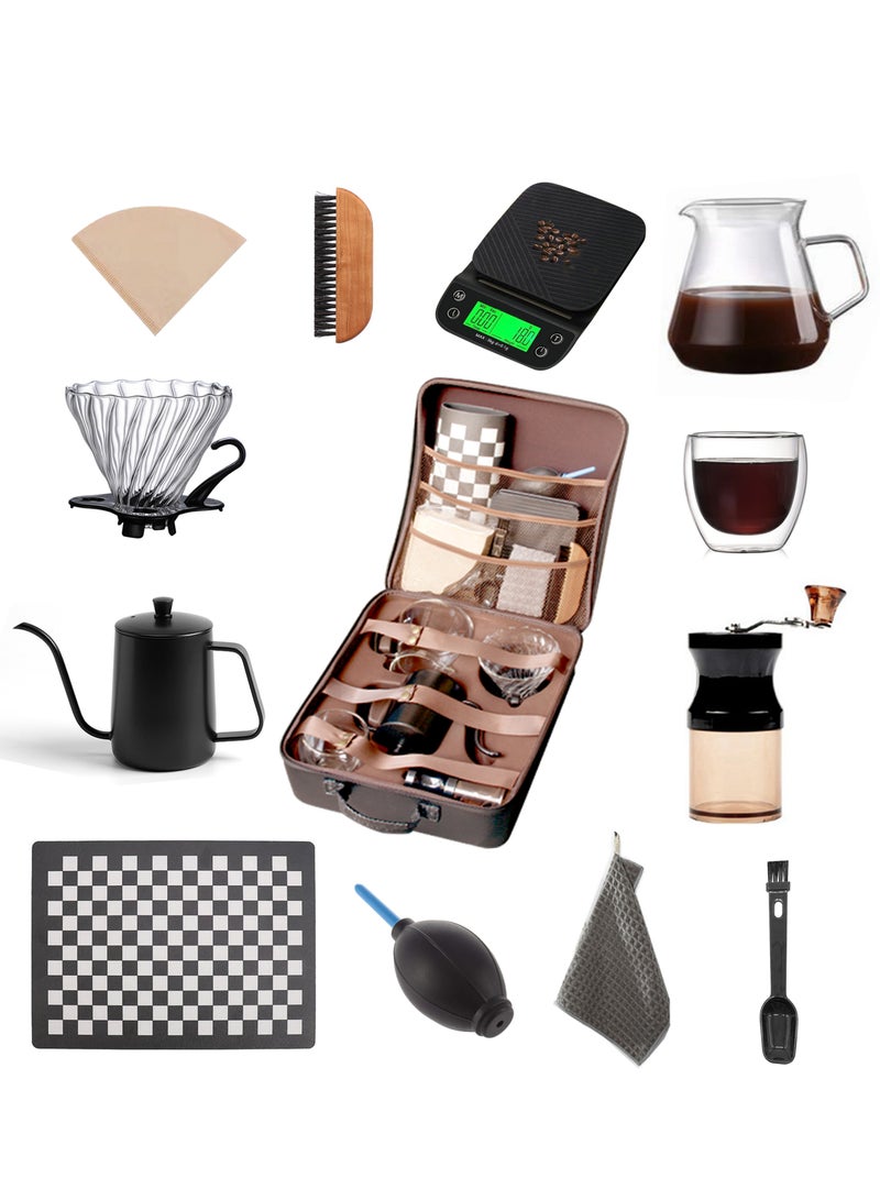 Old_Feller V60 Set 13-Piece Coffee Drip Set With Tool Case Coffee Master Set - Image 1