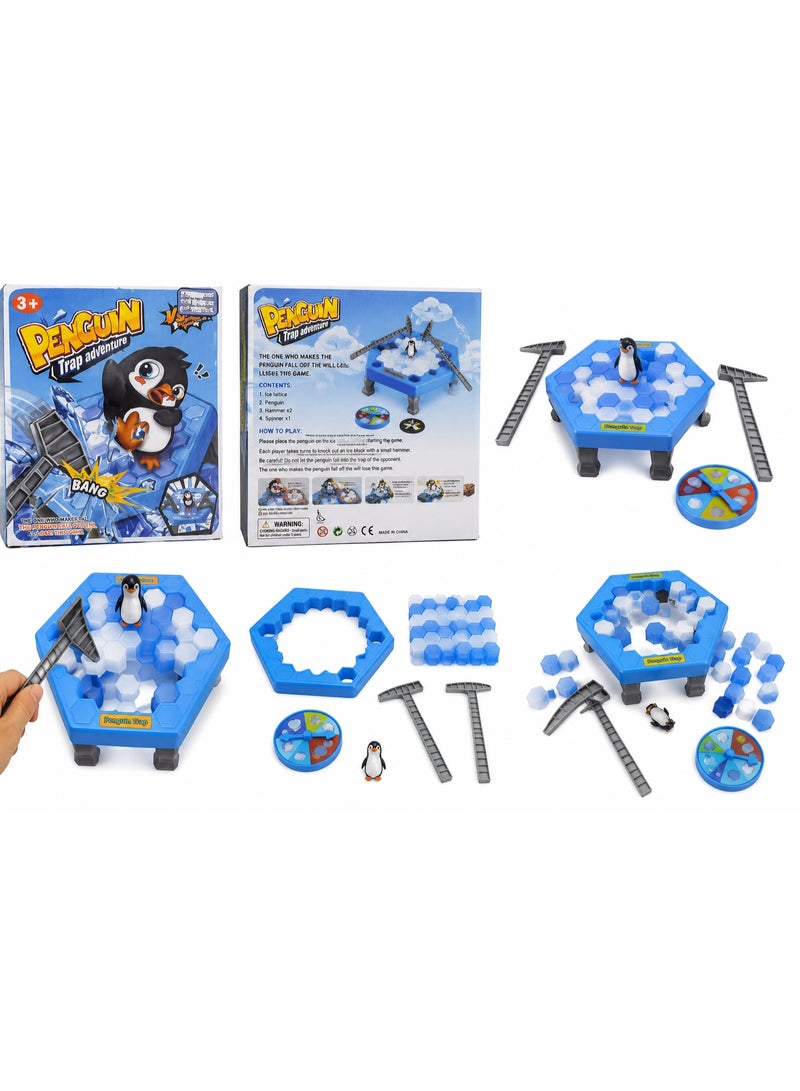 Penguin Trap Game for Kids, Ice Block Breaking Board Game with Hammers and Spinner, Fun Interactive Strategy Family Game for Kids and Friends - Image 4