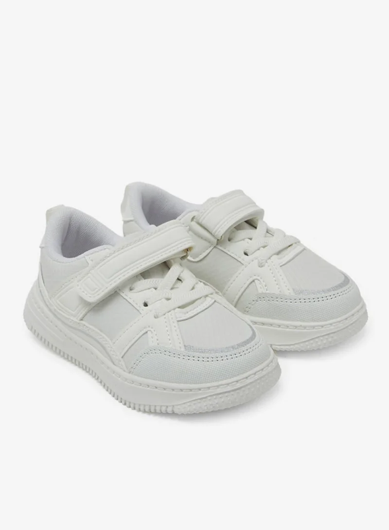 Redtag Boys White Textured Sneakers