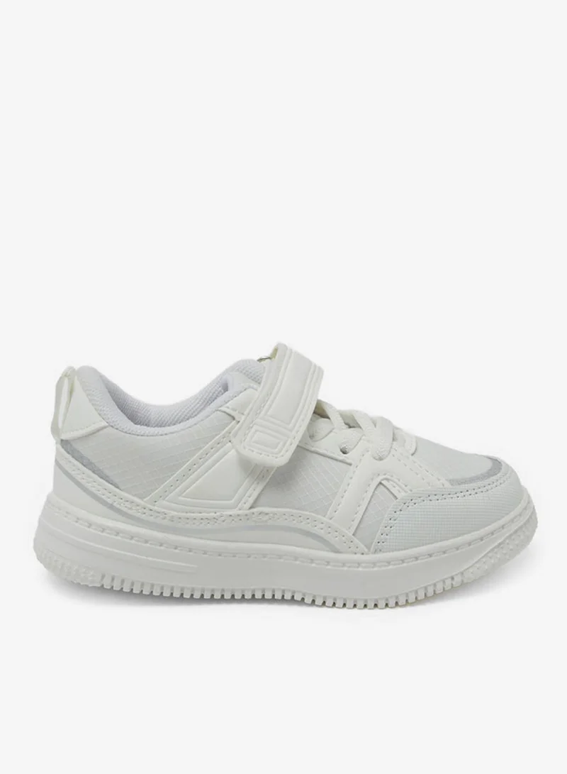 Redtag Boys White Textured Sneakers