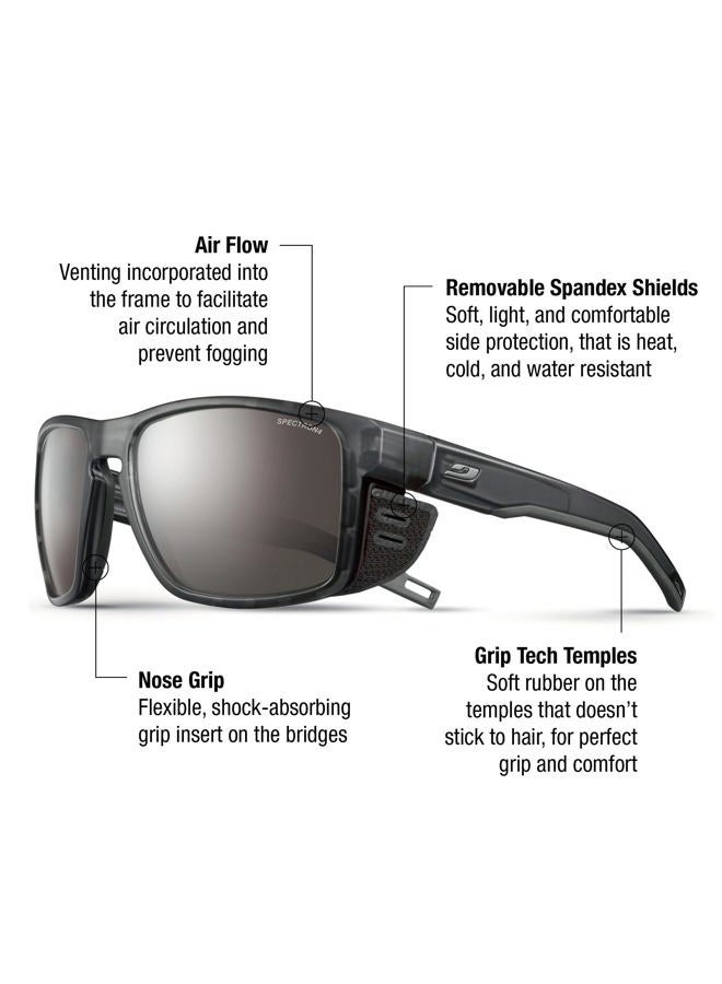 Julbo Unisex Shield Sunglasses, Translucent Black/Gun, One Size EU, Black Translu/Black/Gun, One size - Image 2