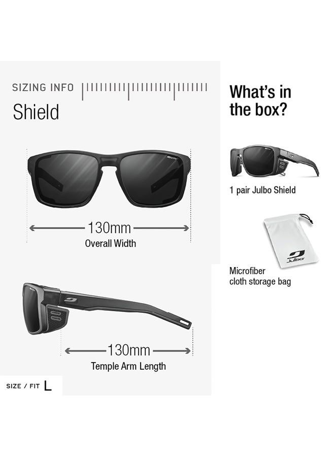 Julbo Unisex Shield Sunglasses, Translucent Black/Gun, One Size EU, Black Translu/Black/Gun, One size - Image 4