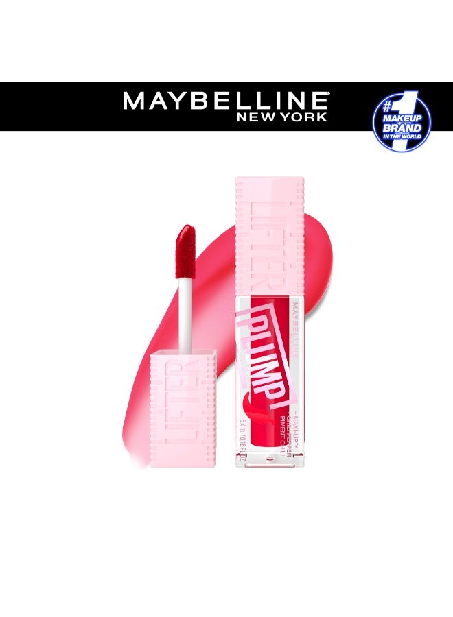 MAYBELLINE NEW YORK MAYBELLINE LIFTER PLUMP PLUMPING LIP GLOSS WITH CHILI PEPPER, INTENSE HYDRATION & LASTING PLUMP, 005 PEACH FEVER  - Image 1