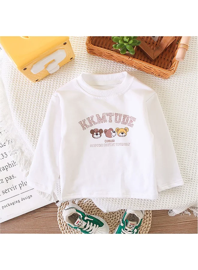 LITTLE SURPRISE BOX Box 3 Pcs Set Olive Green Teddy Jacket Tshirt And Pants Set For Toddler And Kids Winter And All Season Wear-3-4Y