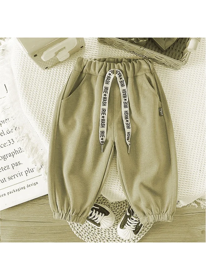 LITTLE SURPRISE BOX Box 3 Pcs Set Olive Green Teddy Jacket Tshirt And Pants Set For Toddler And Kids Winter And All Season Wear-3-4Y