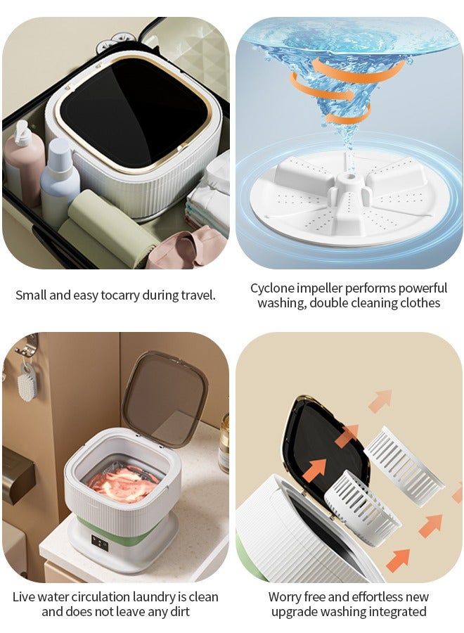 Snooe Folding Automatic Water Refill Shoes Washing Machine Portable Turbine Washer - Image 3