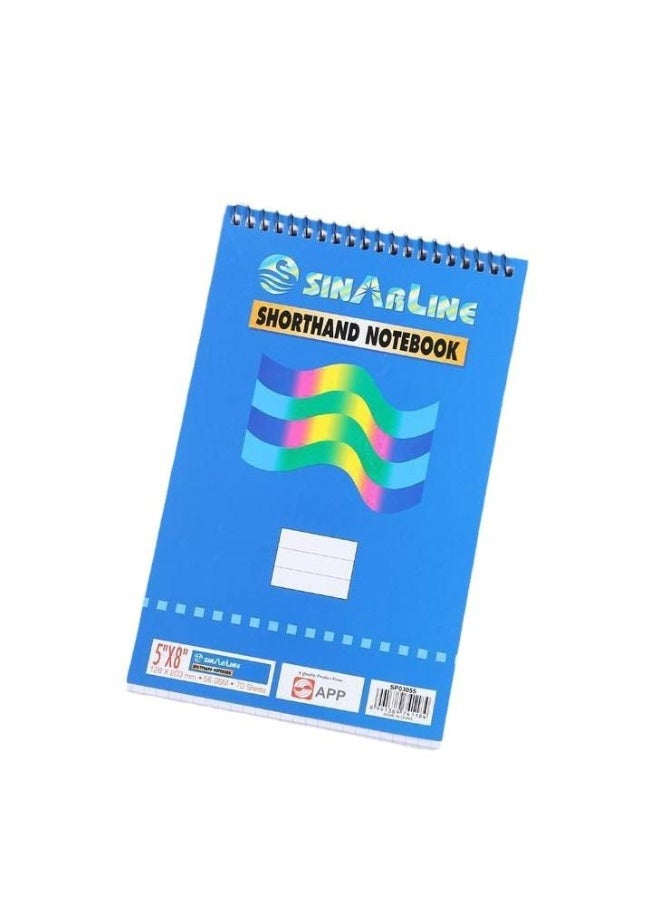 SINARLINE A5 Spiral Notebook 4 Pack – Sinarline 5 x 8 Inch Ruled Short Hand Writing Notebooks for School, Office & College - Image 4