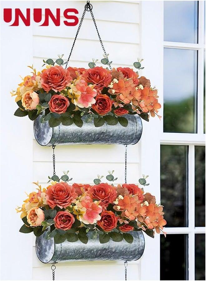 UNUNS Artificial Peony Flowers,2 Packs Vintage Silk Flowers For Home Office Wedding Decor - Image 5