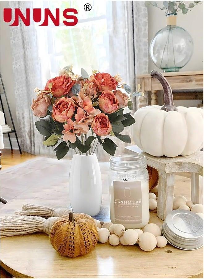 UNUNS Artificial Peony Flowers,2 Packs Vintage Silk Flowers For Home Office Wedding Decor - Image 4