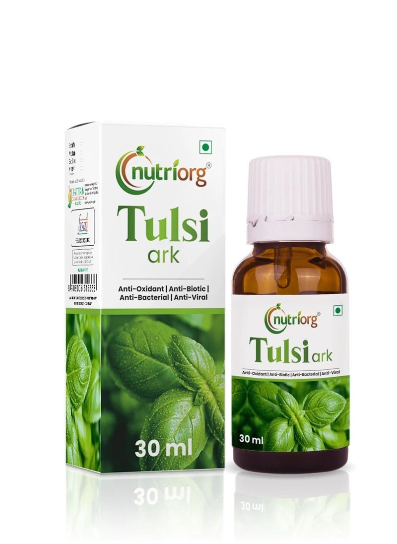 nutriorg Tulsi Ark 30 ml Panch Tulsi Ark Drops Concentrated Extract of 5 Rare Tulsi Natural Boosting 