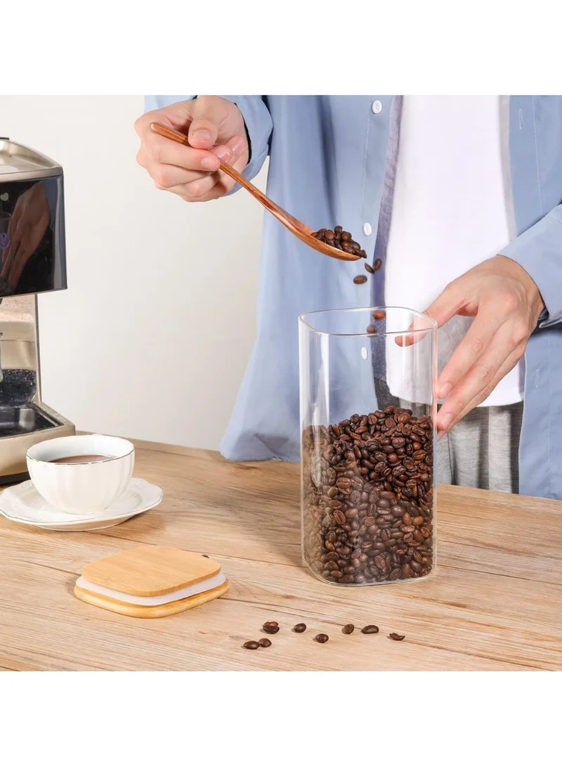 Quesera  Quesera Airtight Glass Storage Canister with Wood Lid  | Best Price UAE
