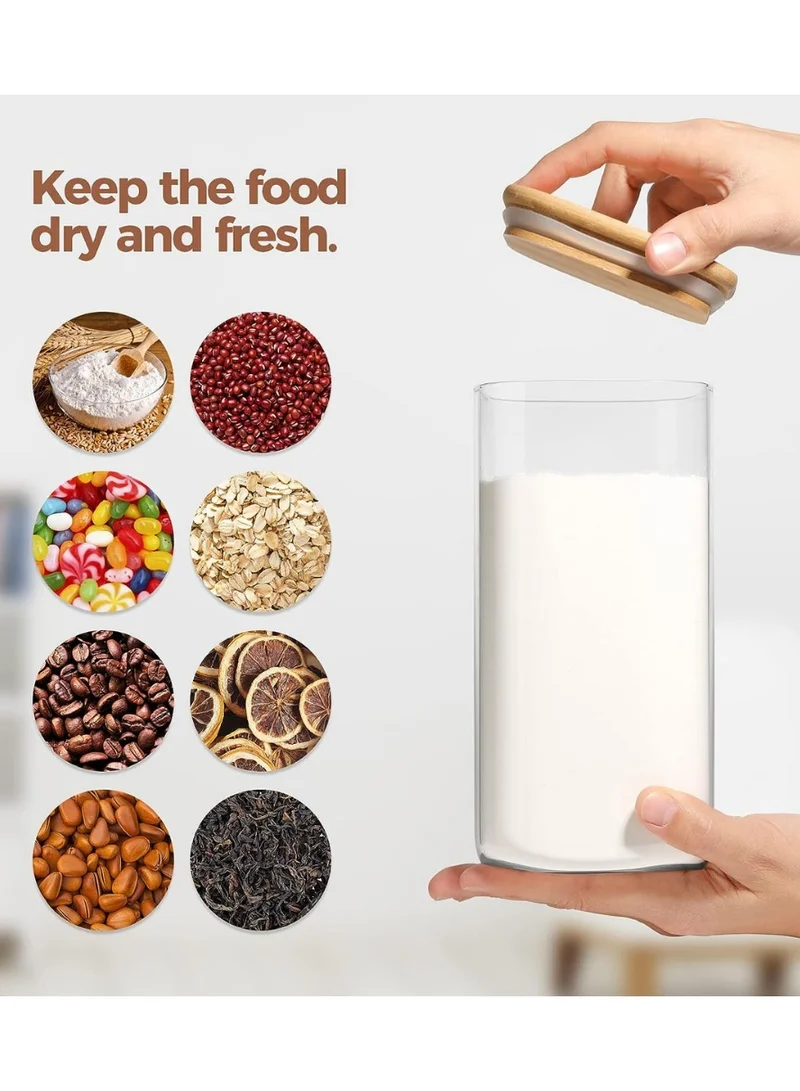 Quesera  Quesera Airtight Glass Storage Canister with Wood Lid  | Best Price UAE