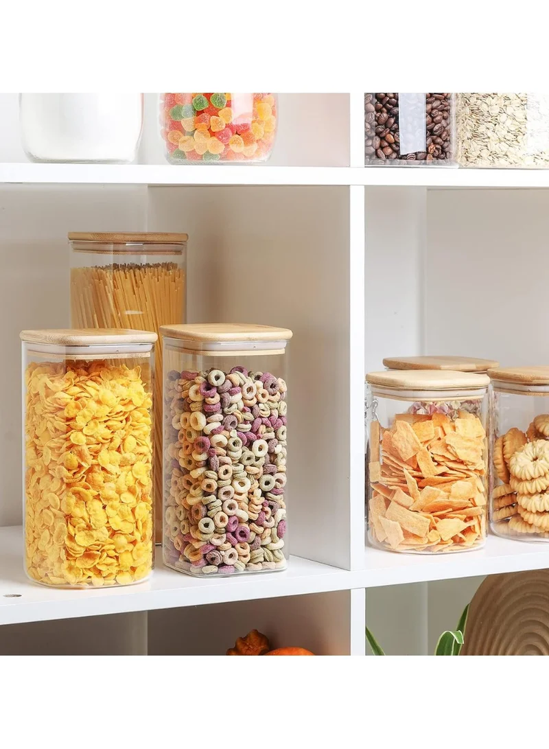 Quesera  Quesera Airtight Glass Storage Canister with Wood Lid  | Best Price UAE