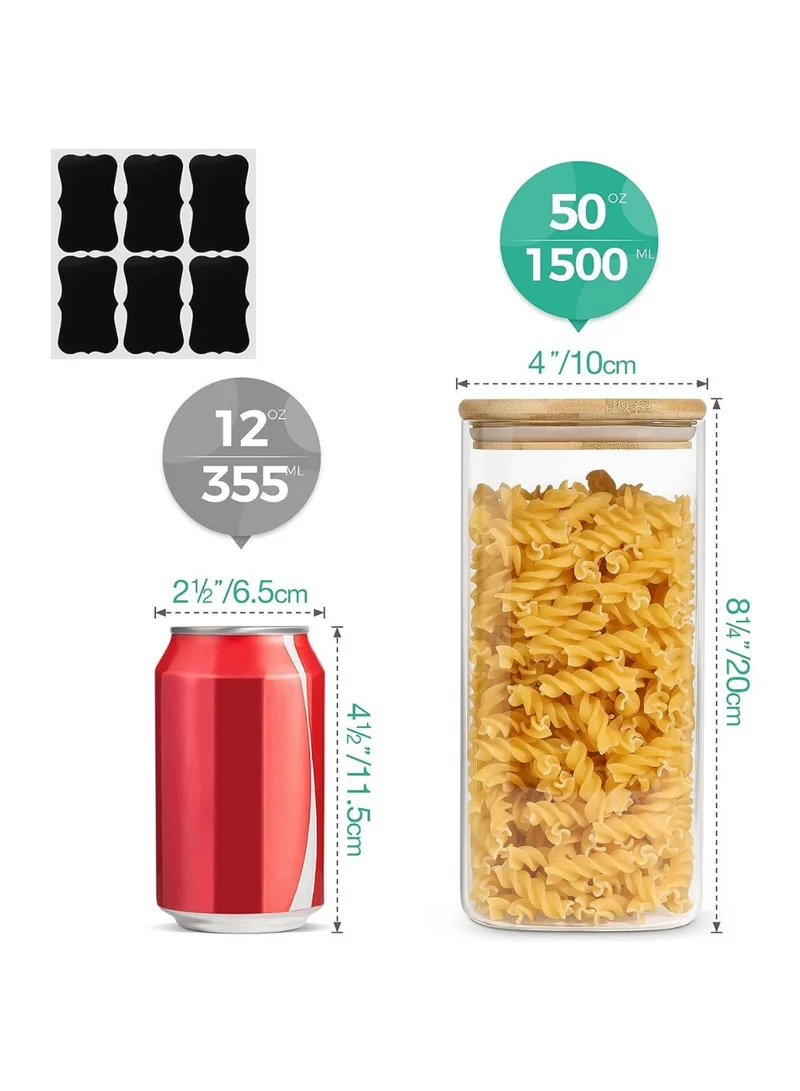 Quesera  Quesera Airtight Glass Storage Canister with Wood Lid  | Best Price UAE