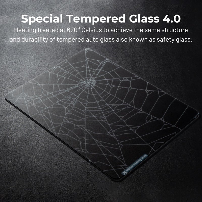 GMKWTL XVX Black Spider Webs Glass Gaming Mousepad 4.0,Hard Mousepad for Gaming,Ultra-Smooth Micro-Etched Surface Mouse Mat with Non-Slip Rubber Base(410mm*310mm) - Image 2