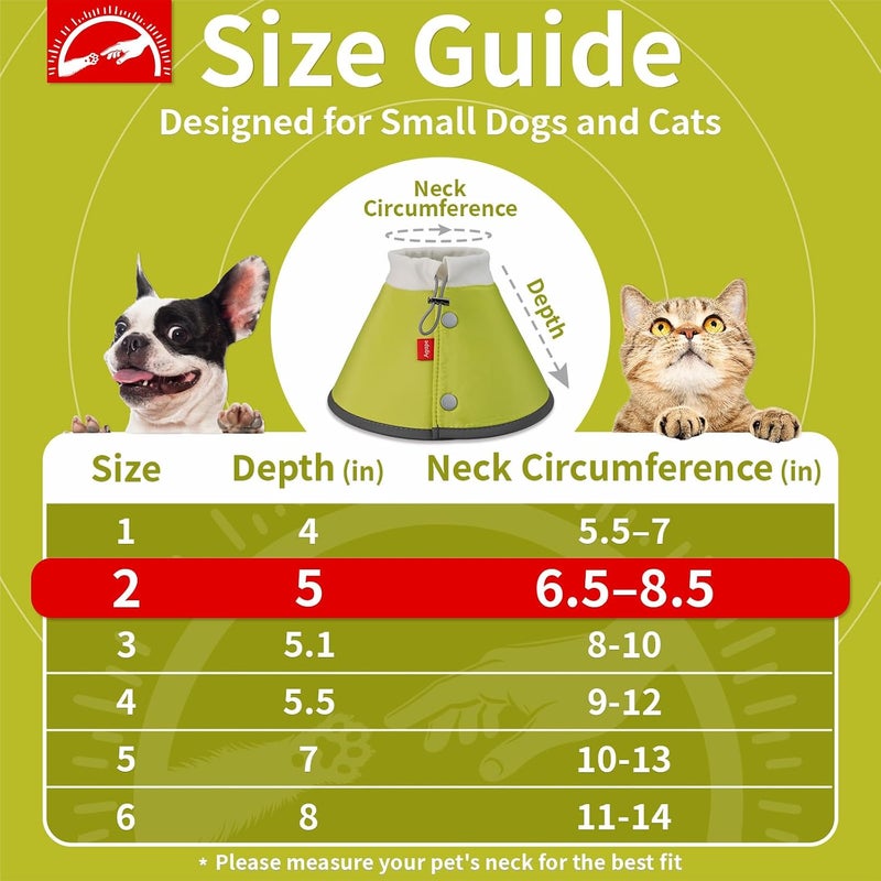 Agape Soft Dog Cone for Small Dogs & Cats, Comfy Dog Recovery Collar After Surgery, Adjustable E Collar Alternative to Stop Licking, Protective Elizabethan Collar for Pup&Kitty, Comfortable Dog Cones - Image 2