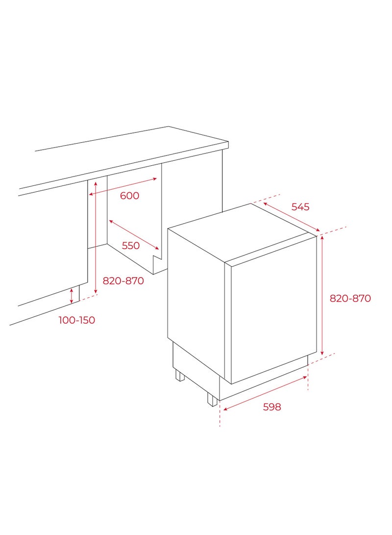 TEKA Built-in Under Freezer with Electronic Control Panel, 3 Freezer Drawers & 96 litres TGI2 120 D 75 W 113500005 White - Image 3