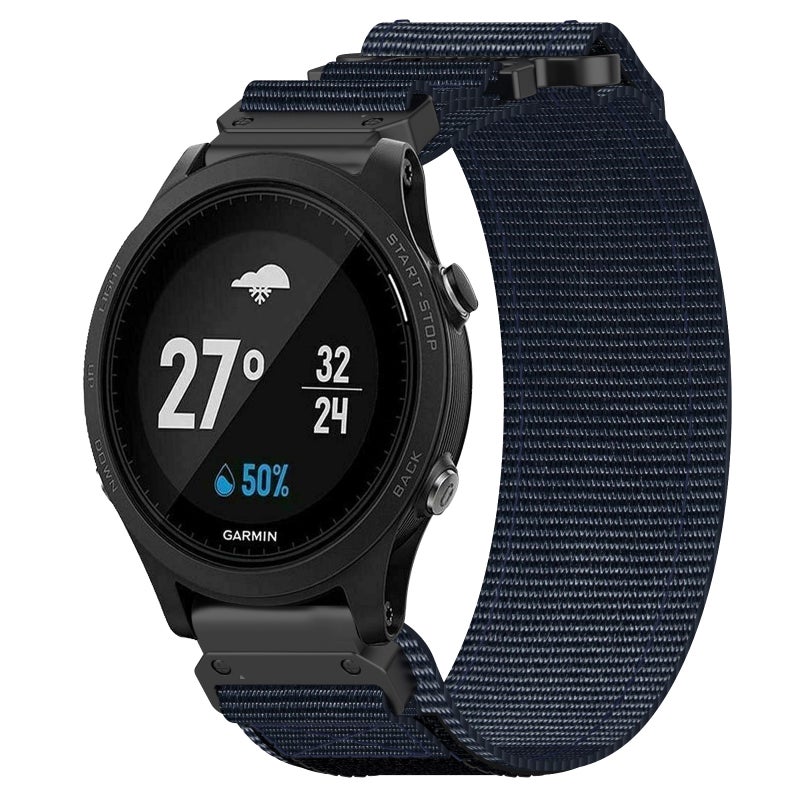 S-TOP For Garmin Forerunner 935 22mm Nylon Hook And Loop Fastener Watch Band(Blue) - Image 1