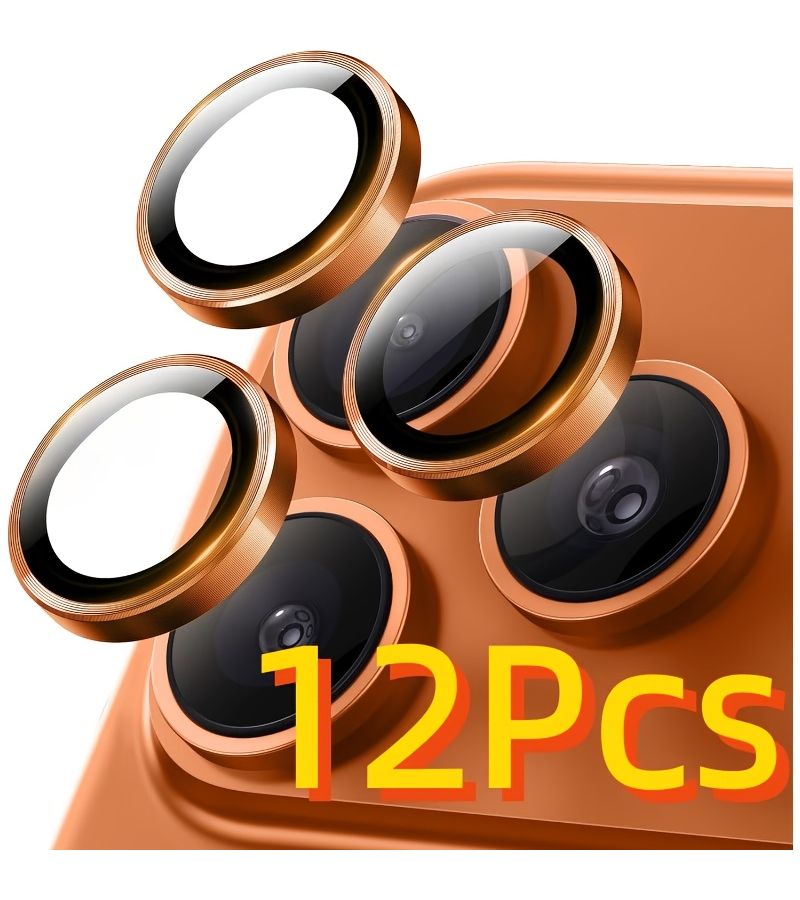 Orange 12 Pcs Set for iPhone 17Air Camera Lens and Screen Protector Case - Image 3