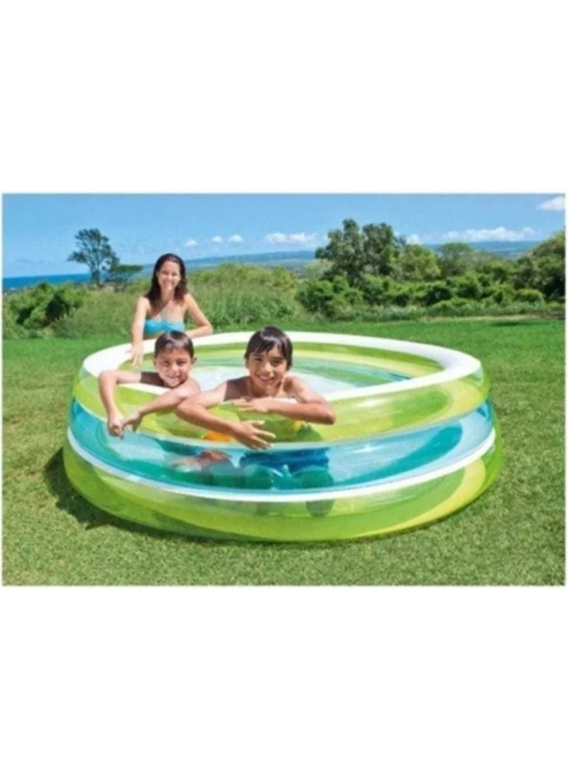 اينتكس White 3-Part Transparent Inflatable Pool