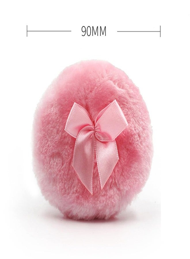 Luzen 4 قطع من كرات البودرة الناعمة الفائقة مع رباط، إسفنجة تجميل، وردي - Image 5