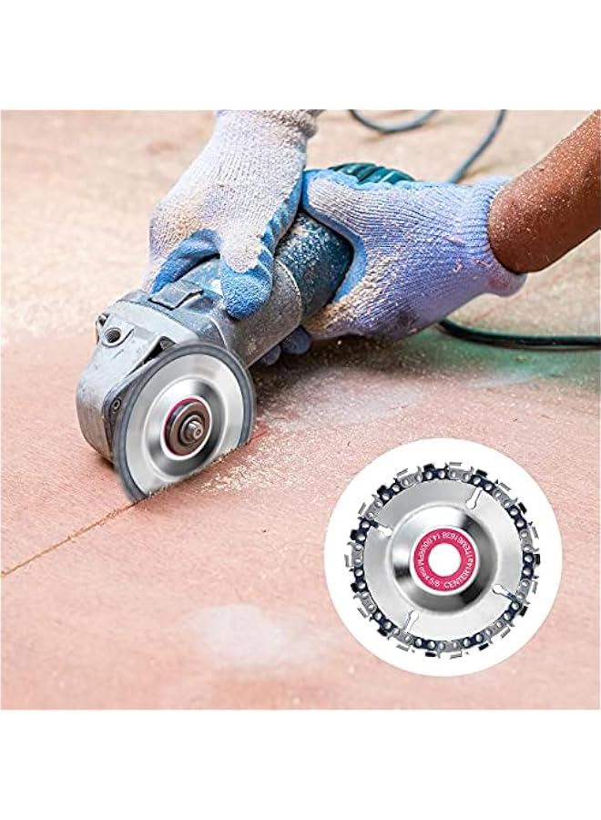 5 Pieces 5/8 Inch Chain Disc Saw Blades for Angle Grinders - 22 Teeth Wood Carving Discs and Grinding Attachment Wheels  - Image 4