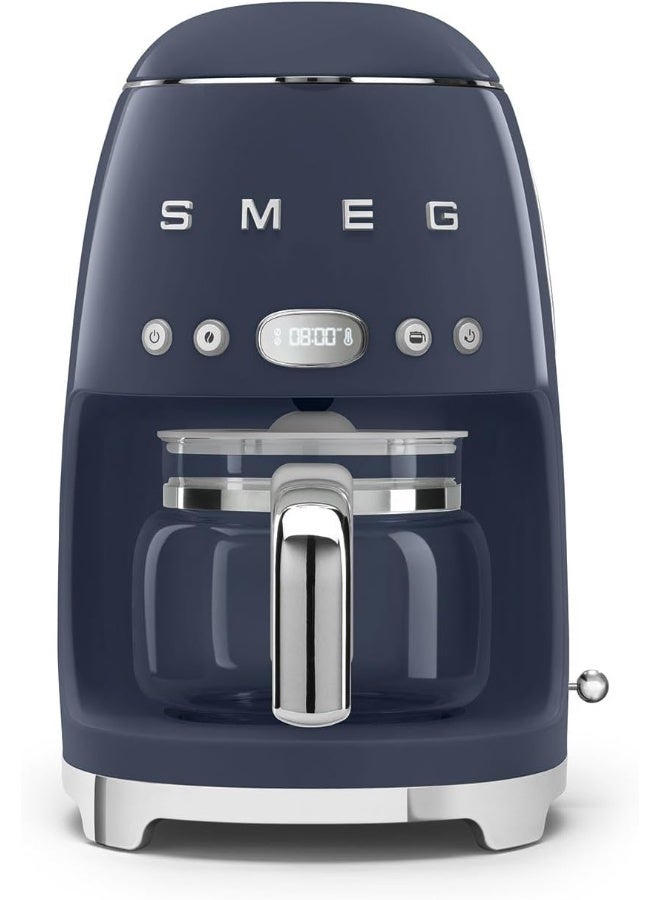 smeg 50's Style Drip Filter Coffee Machine 1.4 L 1050 W DCF03NBUK Navy Blue - Image 1