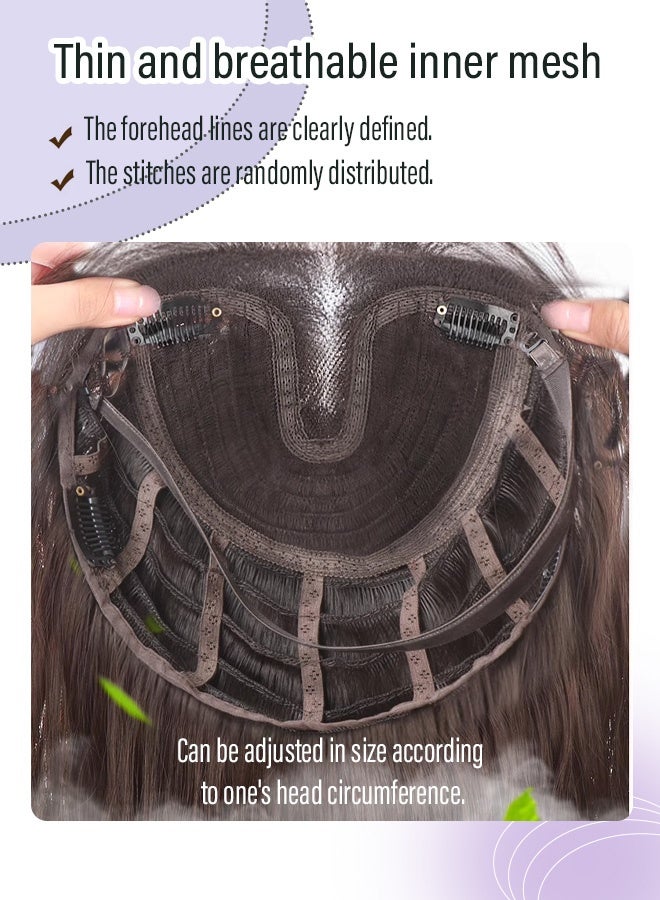 شعر مستعار طويل وملتوي للنساء، شعر اصطناعي طبيعي وناعم مقاوم للحرارة للزفاف والتنكر والحفلات والاستخدام اليومي (بني Тем الالون) - Image 5