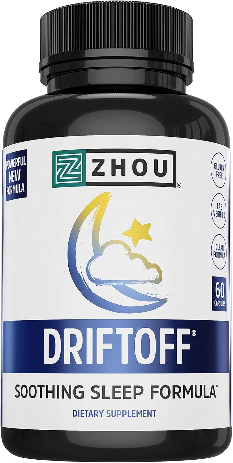 Zhou Driftoff Soothing Sleep Formula 60 Veggie Capsules for Adults - Image 1