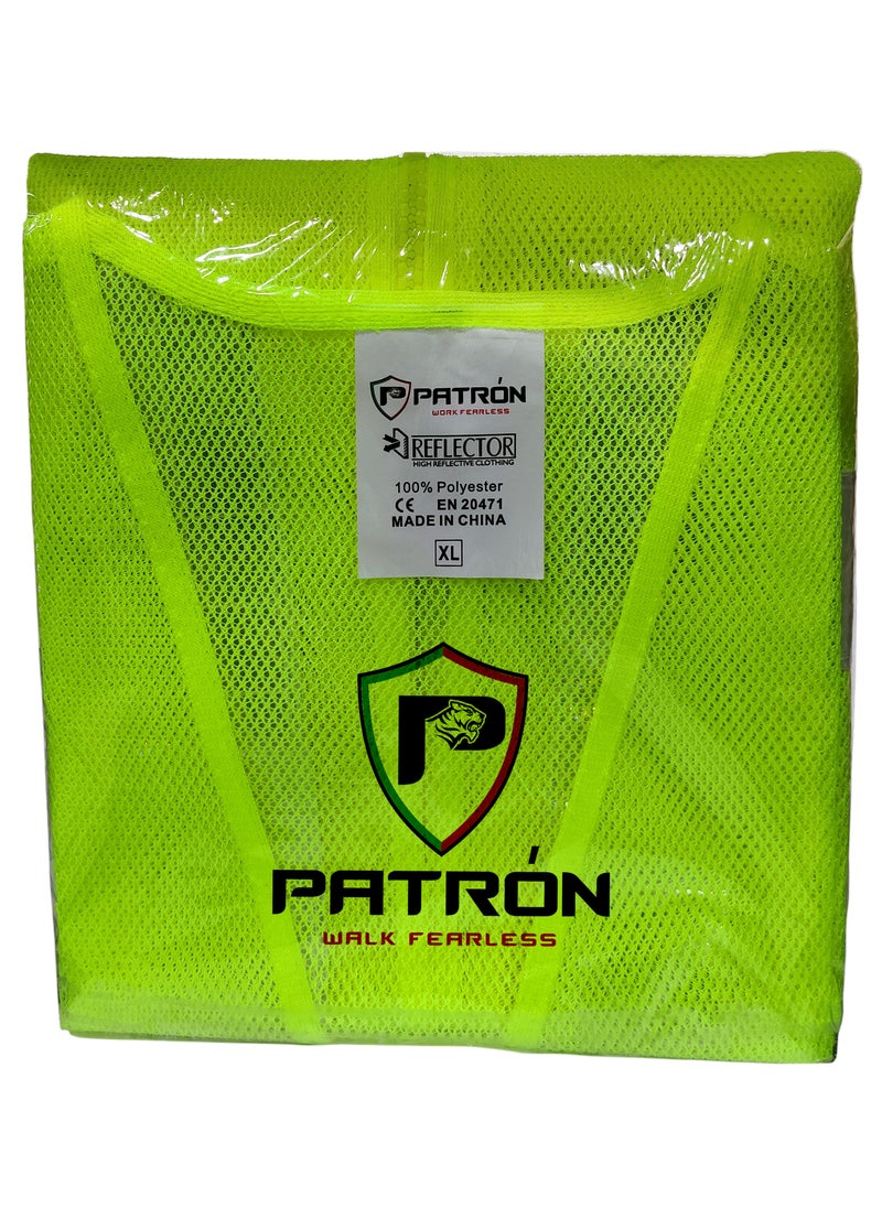 Patron Reflactive High Visibility Safety Vest For Men And Women  - Image 3