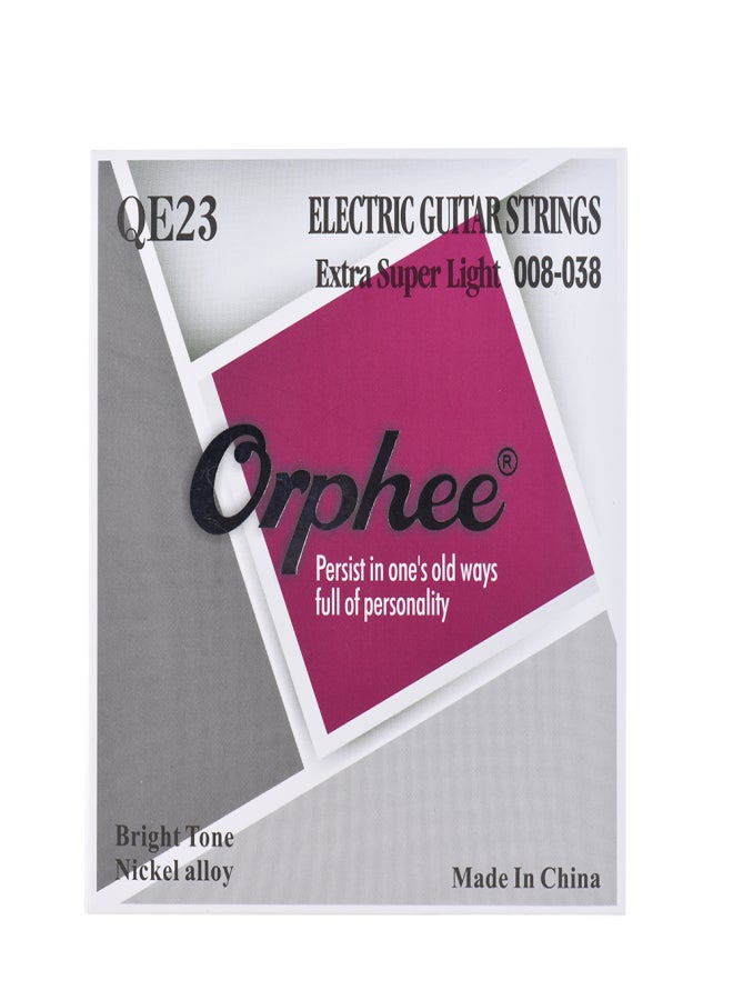 Orphee QE23 Electric Guitar String 6pcs/Set(.008-.038) Hexagonal Steel Core Nickel Alloy Extra Super Light Tension - Image 4